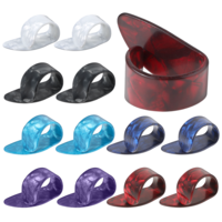 Tucnoeu Thumb Picks Finger Picks, Medium, Flat Thumbpicks, Celluloid Guitar Thumb Finger Picks (12 Pieces, Thumb Picks)
