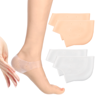 Silicone Heel Protectors for Shoes - (2-Pair) 4 Pcs Silicone Heel Cups for Plantar Fasciitis, Blister Prevention & Cracked Heels, Spur, Dry Cracked Heels,Blister