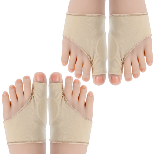 Josojoou 4 Pcs Bunion Relief Pads Sleeve Bunion Corrector Sleeve, Breathable Big Toe Pain Relief Hallux Valgus Corrector Cushions, Splint Orthopedic Corrector Socks for Women and Men