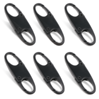 6Pcs Zipper Lock, Zipper Clips Anti Theft, Zippers Pulls Replacement - Keep The Zippers Closed(Black)
