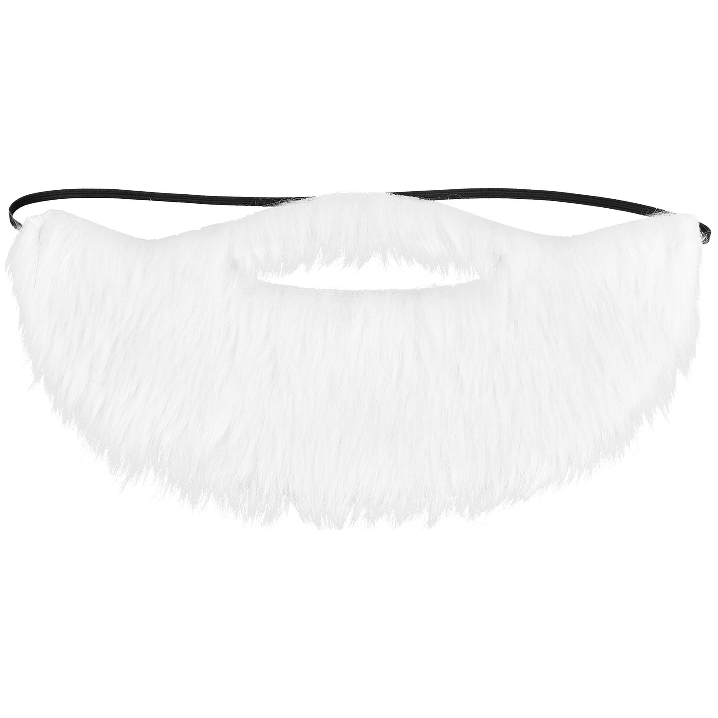 Lusofie Fake Beard Elasticity White Beard Multipurpose White Mustache Costume Facial Hair for Male Makeup Cosplay Halloween Party Supplies