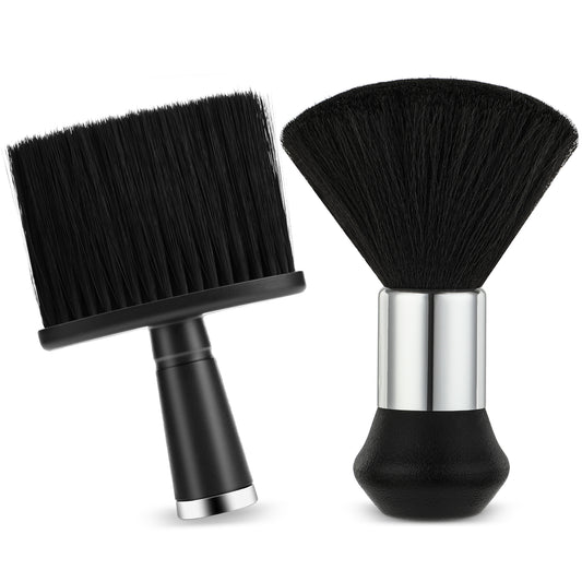 Barber Brush Neck Duster 2Pcs Professional Hair Cutting Brush Neck Brush for Hair Cutting Clipper Cleaner Hairstylist Supplies for Cleaning Hair Around Neckline and Ears