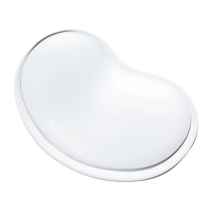 Telooco 2 Pcs Gel Wrist Rest, Transparent Non-Slip Washable Gel Wrist Rest for Mouse, Relieves Hand Fatigue, Suitable for Office, Game, Study and Other Scenes