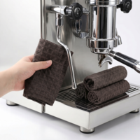 4 Pcs Barista Microfiber Cloths, Waffle Weave Microfiber Towel, Professional Barista Towels Coffee Cleaning Accessories, Washable Microfiber Dish Cloths, Reusable Kitchen Towels for Espresso Machine
