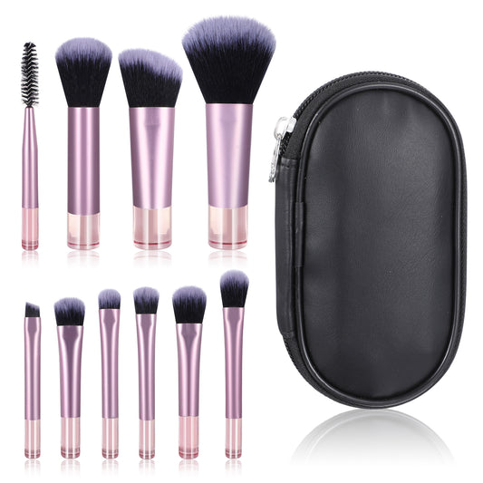 10 Pcs Travel Makeup Brush Set