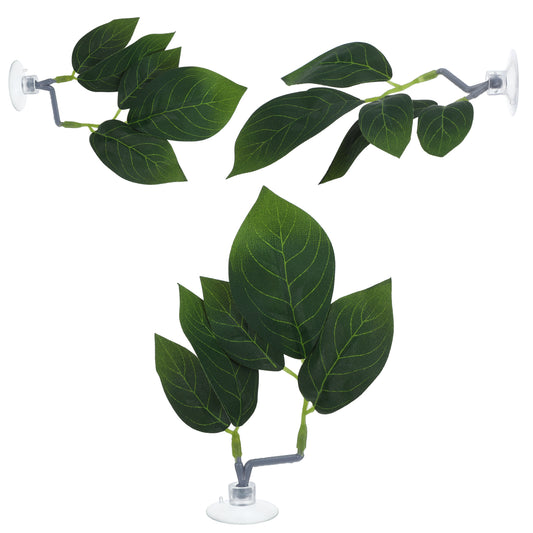 Betta Fish Leaf Pad 4Pcs Fish Tank Accessories Aquarium Décor Simulating Plastic Plants Betta Hammock for Betta Spawning Grounds Breeding Resting Bed with Suction Cup