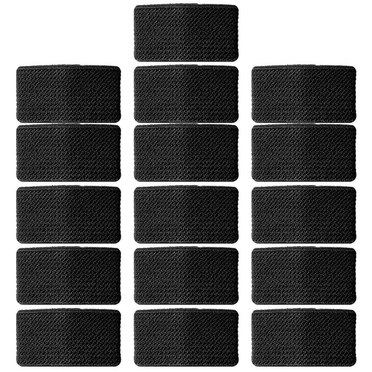Tucnoeu 16Pcs Elastic Belt Keepers,Nylon Belt Loop,Black Backpack Strap Keeper for Securing Belts,Backpacks,Slings