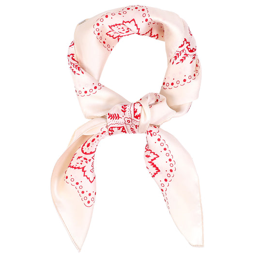 Yolev Neck Scarf for Women Soft Silk Bandana Versatile Fashion Red Head Scarf Lightweight Hair Satin Bandana Scarfs for Women Hair Wrap Handbags