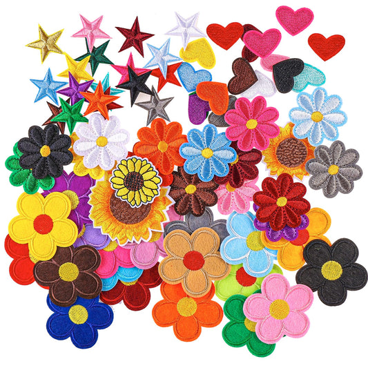70 Pcs Embroidered Iron on Patches for Clothing