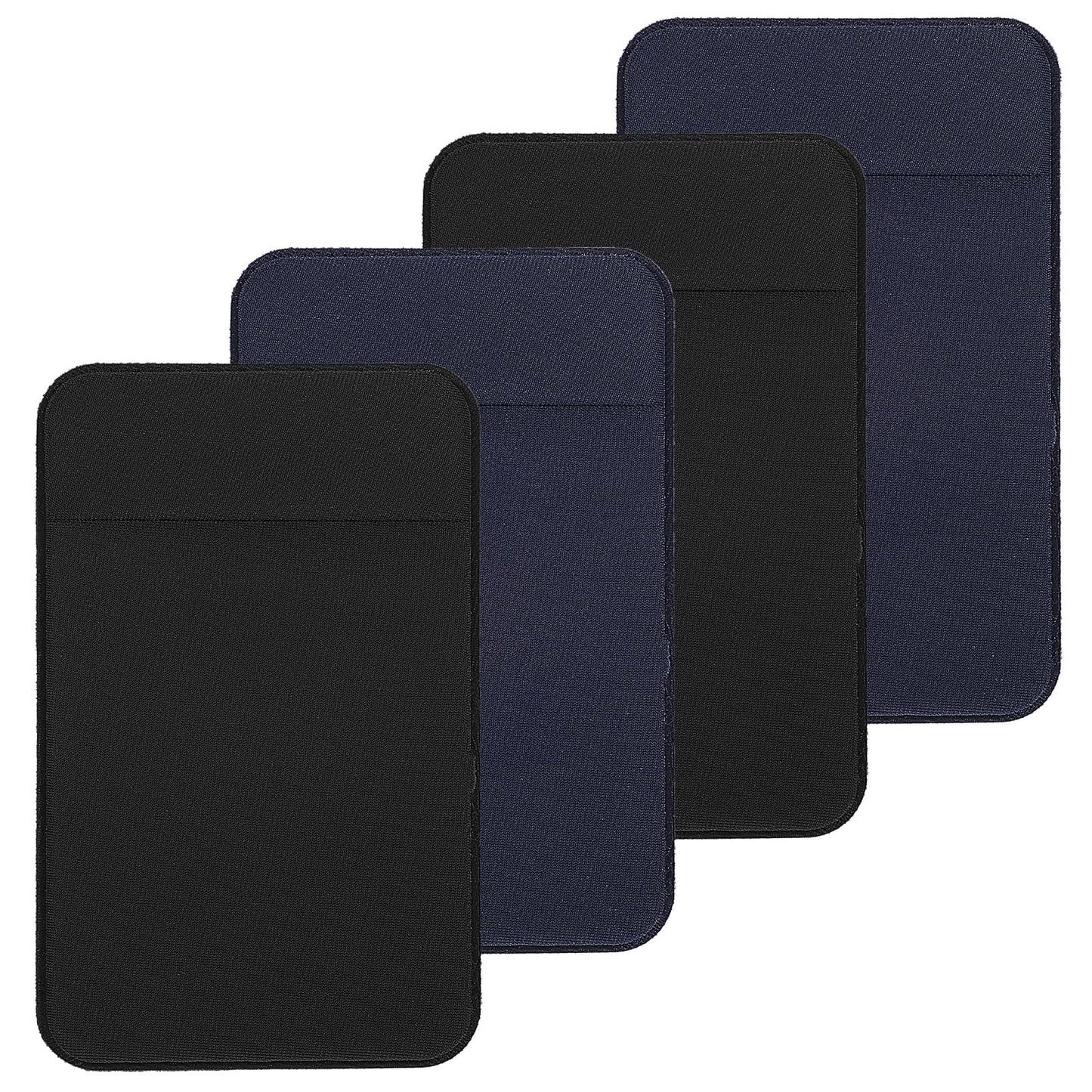 Lusofie 4Pcs Card Holder for Phone, Self Adhesive Phone Wallet, Phone Card Holder for Back of Phone for Men or Women Sleeves Sticker for Smartphone