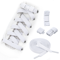 Neyauo Elastic No Tie Shoelaces, Flat Stretch Tieless Laces For Sneakers, Kids And Adults, Easy Slip On, White