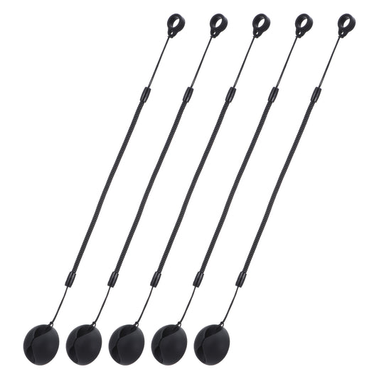 Tucnoeu 5 Pcs Retractable Pencil Holder, Elastic Rope Lost Tether for Touch Pens, Retractable Stylus Teacher Pen Lanyard with Ring, Pen Loop Holder for Desk Clipboards and Drawing Applications