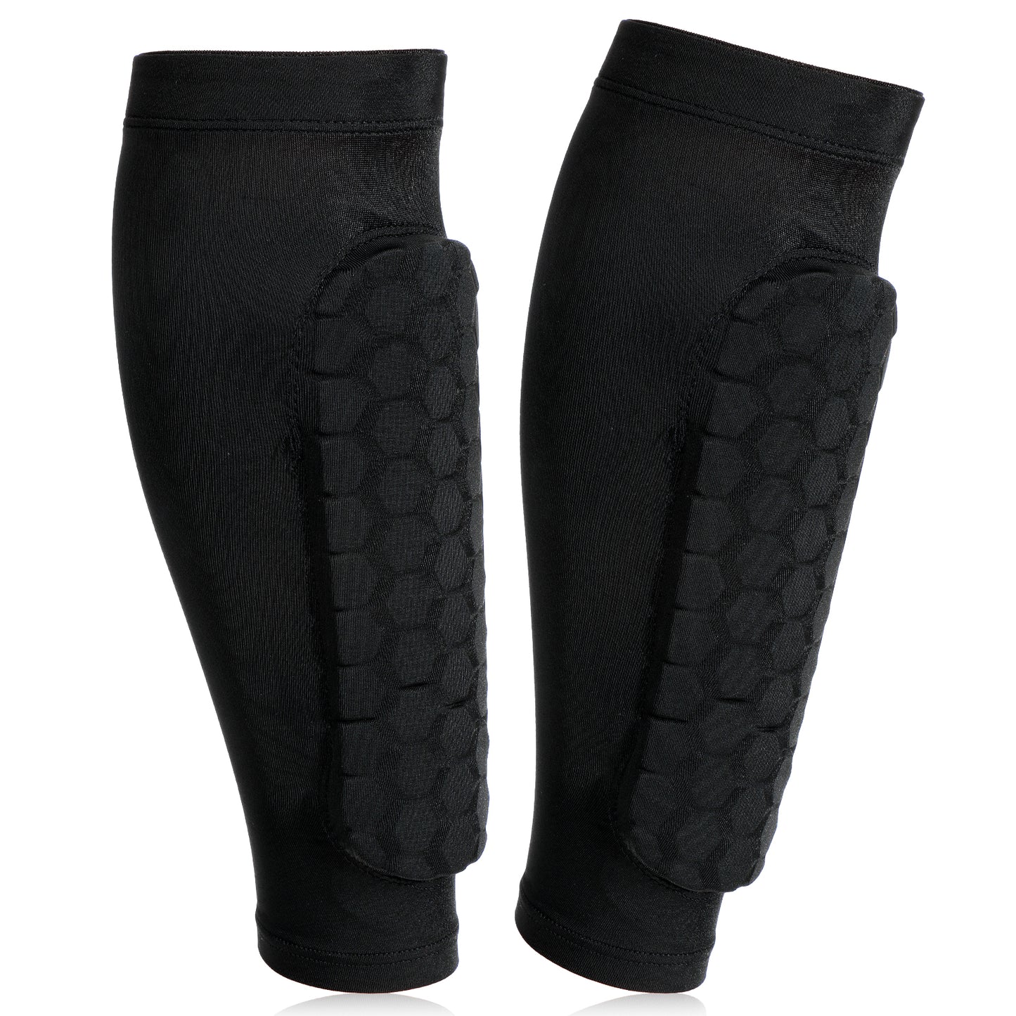 Soccer Shin Guards for Adult, Honeycomb Shin Pads, Lightweight Breathable Shins Defender Calf Sleeves for Football Baseball Boxing Kickboxing(S)