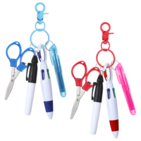 10Pack Nurse Pen Set, Nurse Badge Accessories, Include Permanent Marker Pen, Retractable Ball Pen, Nursing Keychain Clip, Foldable Badge Reel Scissorssor, Pointed Markers for Nurses(Pink, Blue)
