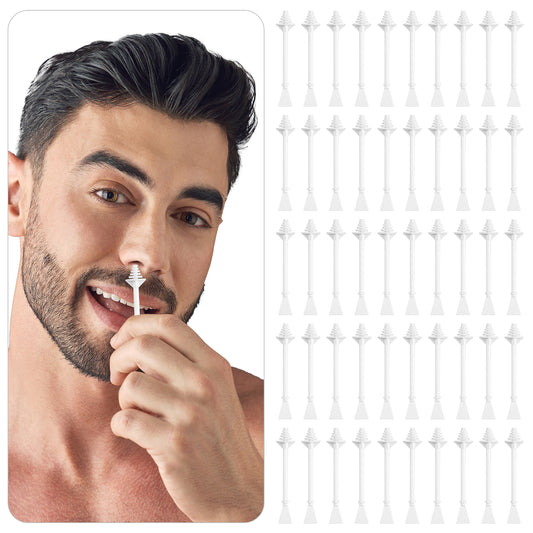 100Pcs Nose Wax Sticks, Spiral Nasal Wax Applicator Sticks, Nose Hair Remover, Disposable Nose Wax Kit For Painless Nostril And Eyebrow Hair Ear Hair Removal For Men And Women