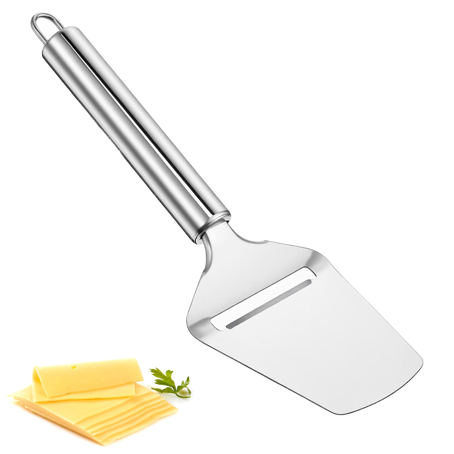 Stainless Steel Cheese Slicer, Handheld Butter Cutter Shaver Multi-Functional Cheese Slicer for All Types Cheese Vegetables Portable Kitchen Utensil (Silver)
