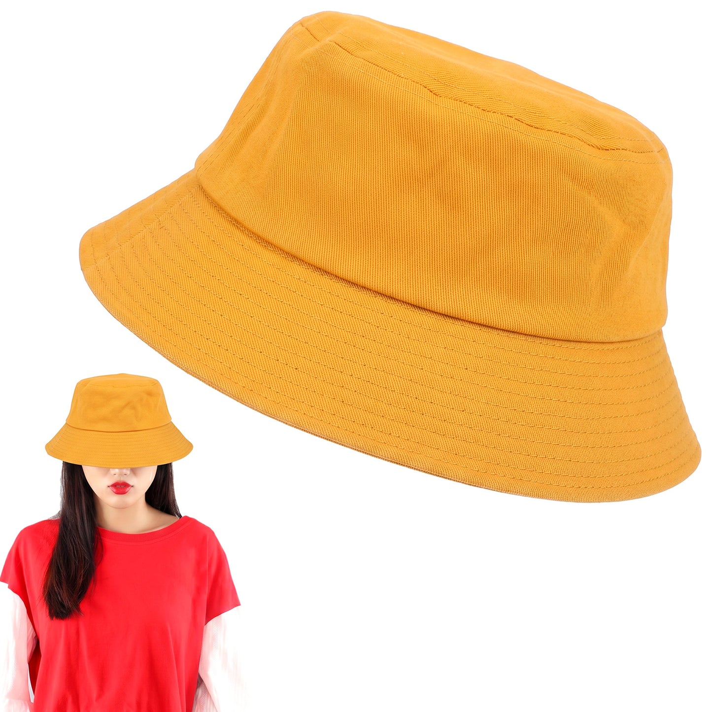 Yolev Unisex Bucket Hat for Women Men, Breathable Cotton Sun Hat with UV Protection, Packable Outdoor Cap for Fishing Hiking Camping (Green)