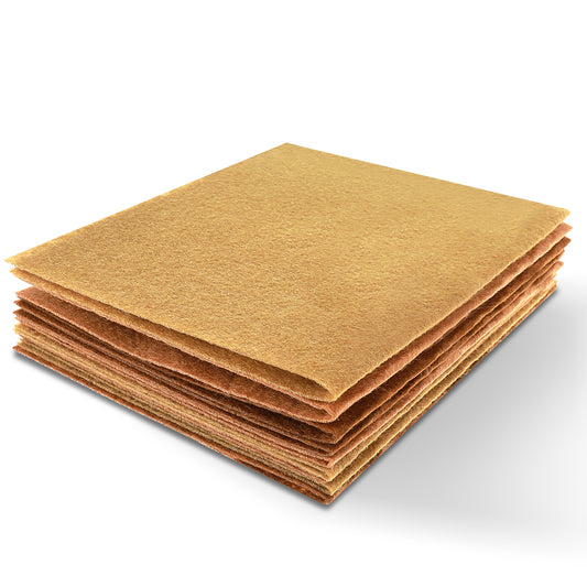 Brown Felt Sheets 9 Pcs Felt Fabric Sheets Brown Felt Soft Felt Sheets Felt Fabric for Crafts DIY Sewing Craft Patchwork Art Projects 3 Colors 11.81 x 7.87 x 0.04 Inch(Brown) (Brown)