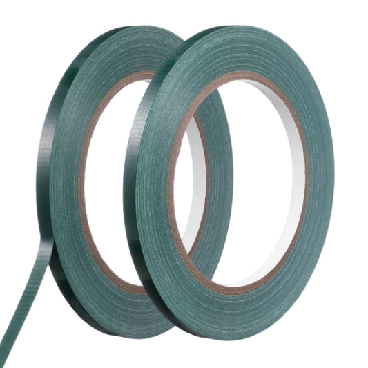 Josojoou 2Rolls Green Floral Tape 1/4 Inch Wide Strong Adhesion Flower Tape Waterproof Floral Tapes for Bouquet Stem Wrapping and Art Crafts(98ft/Roll)