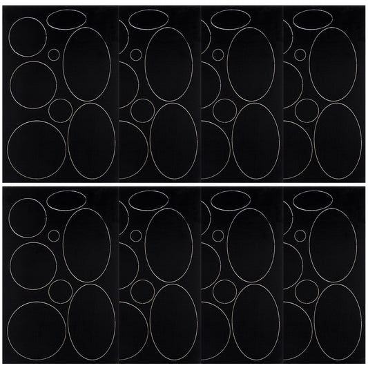 8 Sheet Down Jacket Repair Patch,Self Adhesive Fabric Repair Patches,Waterproof Iron on Patches for Clothing,Round and Oval Shape Black Fabric Repair Patch for Coat Clothing Tent Sleeping Bags.