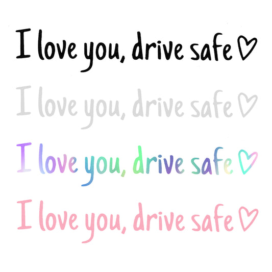 8X Drive Safe Mirror Stickers I Love You Drive Car Stickers for Women Rearview Mirror Decal for Car Window Mirrors Decor Accessories