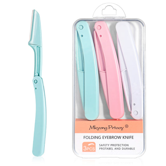 6PCS Eyebrow Razor, Portable Dermaplaning Razors, Foldable Facial Hair Removal tool, Compact Design, Unisex, Suitable for Travel and Daily Use