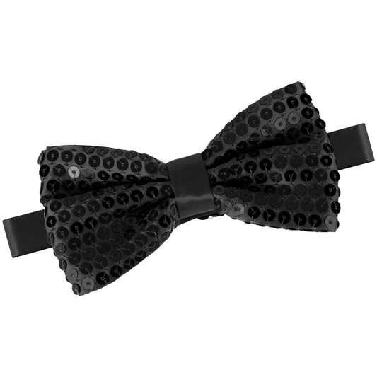 HaiFafafaing sequin bow tie(Black)