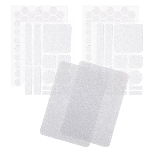 6Pcs Phone Grip Tape Finger Grip Stickers Pre-Cut Non Slip Kit Adhesive Traction for Phone Handles Laptop Transparent (Transparent)