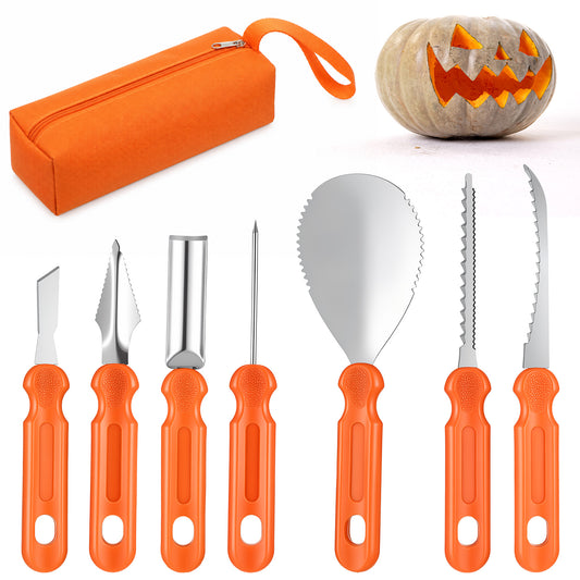 Halloween Pumpkin Carving Kit, 7Pcs Carving Tools for Halloween Decoration