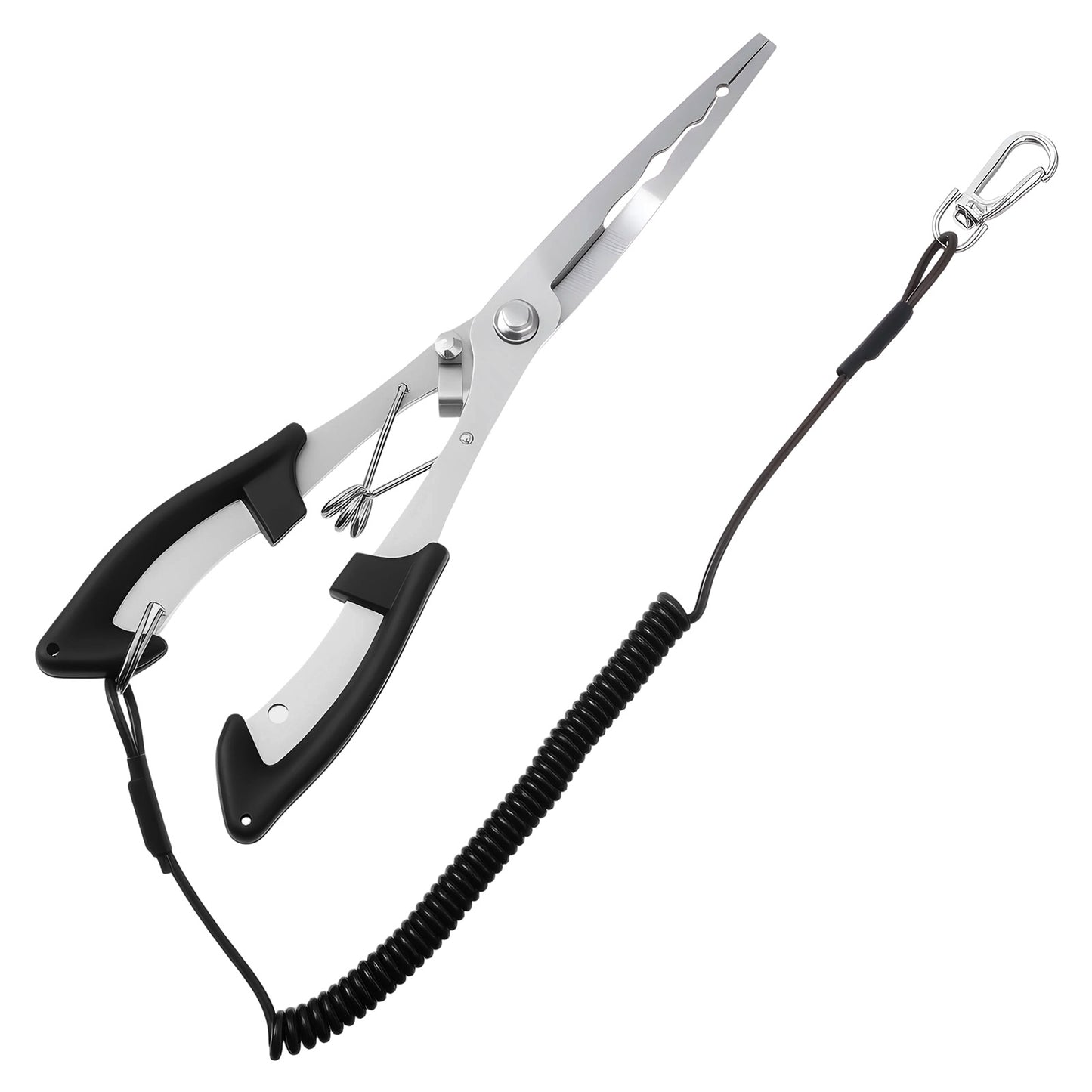 Neyauo Fishing Pliers Fishing Stainless Steel Pliers Hook Remover Needle Nose Plier with Lanyard Multi-Function Fish Tools for Saltwater Freshwater