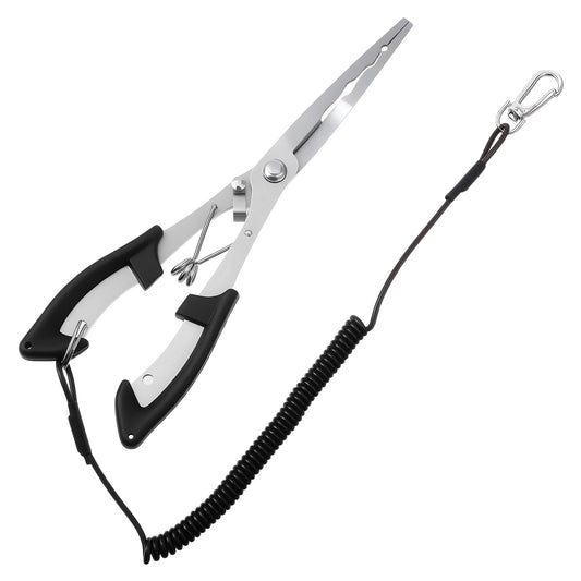 Neyauo Fishing Pliers Fishing Stainless Steel Pliers Hook Remover Needle Nose Plier with Lanyard Multi-Function Fish Tools for Saltwater Freshwater