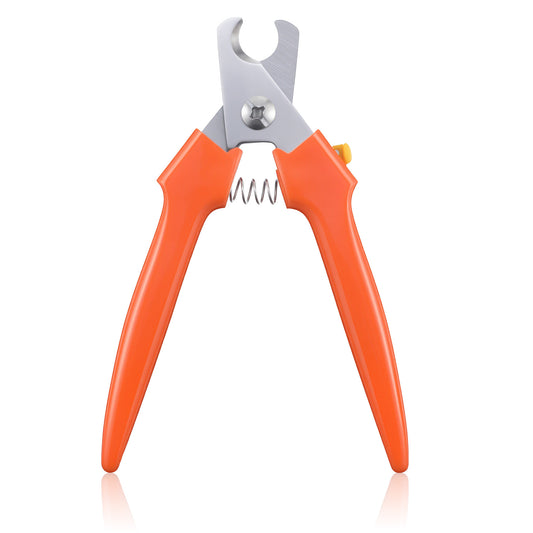HekouJiub Dog Nail Clipper, Stainless Steel Pet Nail Clippers, Orange Dog Clippers for Nails, Large Professional Nails Clipper for Cats and Dogs