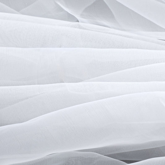 Crystal White Organza Fabric - 59 Inch x 5 Yards, Sheer White Tulle Fabric for Wedding Decor, Gift Wrapping, Bows, Tutus, Table Runners, DIY Crafts & Sewing Projects