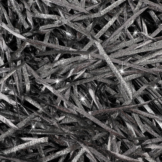 100g Black Shredded Tissue Paper Glitter Raffia Crinkle Cut Paper Shred Filler Gift Filler Paper Crinkle Paper for Gift Box Gift Hamper Basket Filler Raffia Ribbon Stuffing for Boxes Packaging