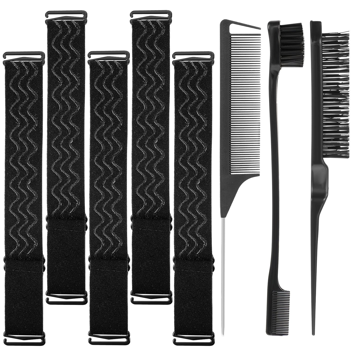 Tucnoeu 2 Pcs Wig Band For Melting Lace, Elastic Bands For Wig Edge, Lace Frontal Melt Adjustable Wrap, No Slip Grip, Perfect for Laying Edges and Keeping Wigs in Place