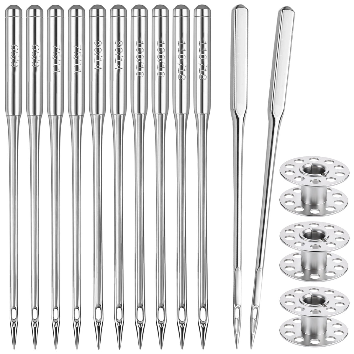 53Pcs Universal Sewing Machine Needles,Denim Needle for Sewing Machine