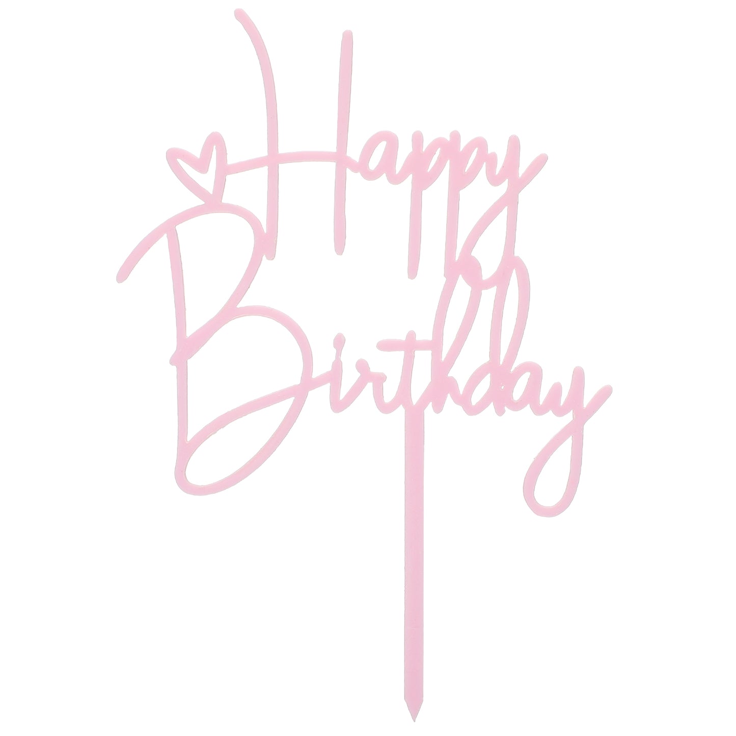 Happy Birthday Topper, Pink Birthday Cake Decorations, Happy Birthdays Sign for Cake, Birthdays Cakes Supplies for Women's Celebrating Anniversary Theme Party
