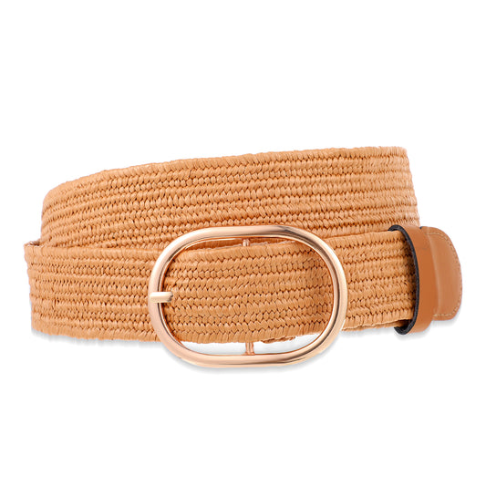 HekouJiub Straw Belts for Women Boho Elastic Straw Woven Belt Summer Stretchy Raffia Waist for Dress Casual