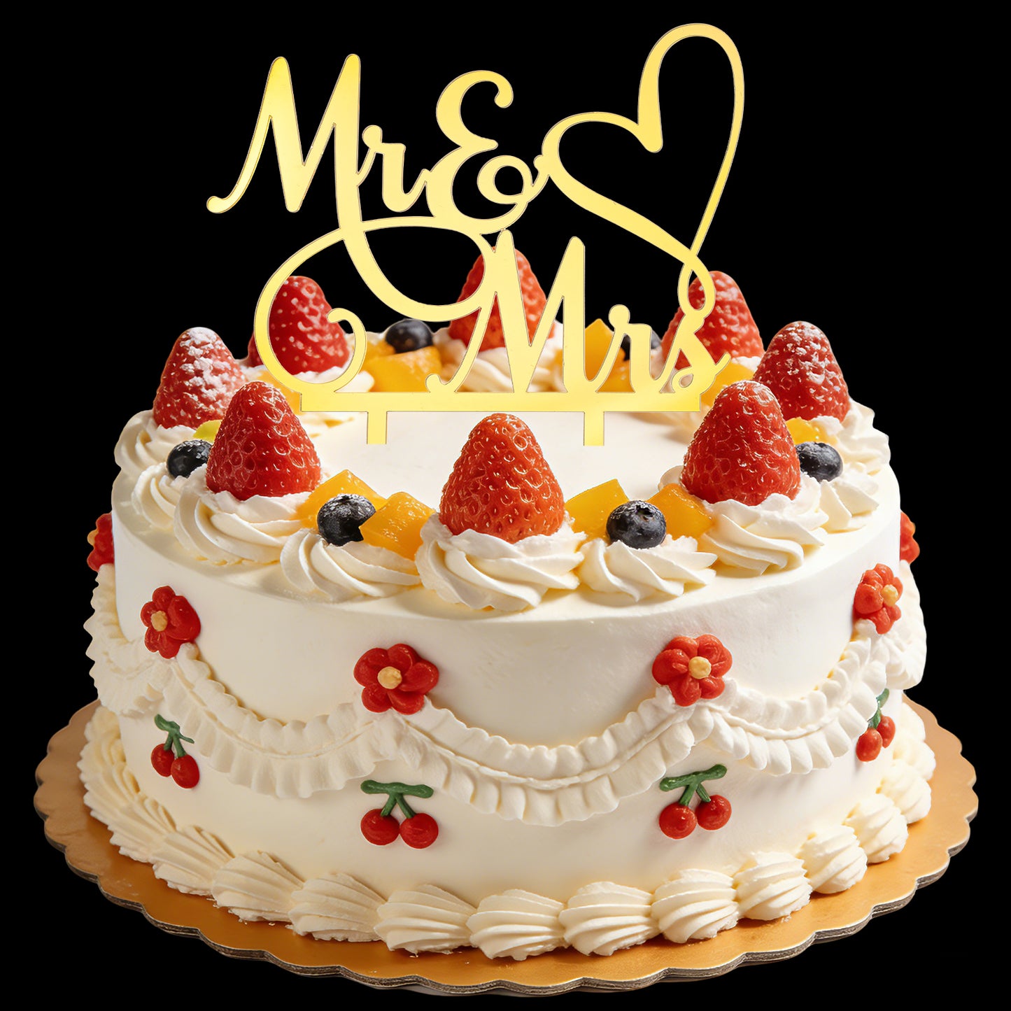 Mr and Mrs Cake Topper