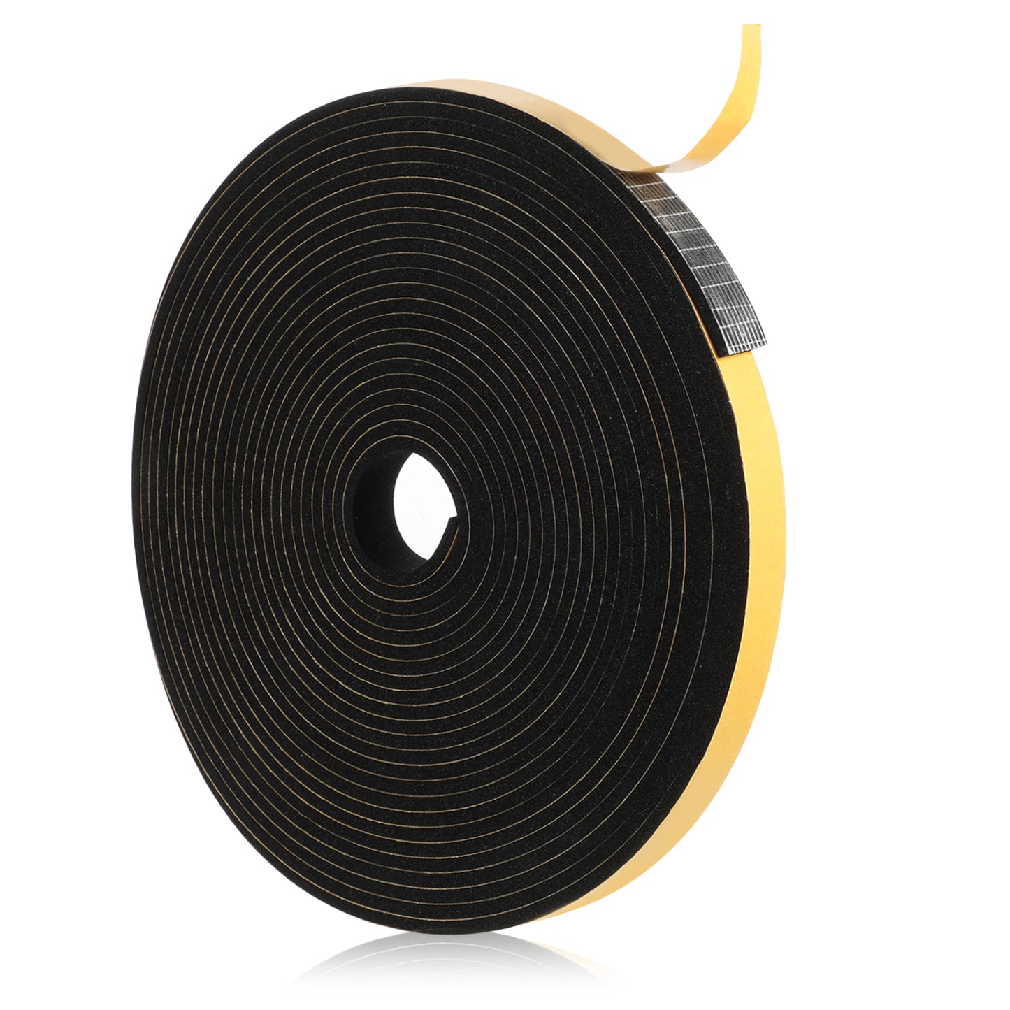 Weather Stripping Door Seal, Adhesive Window Draft Seal,Soundproofing Weather Strip, Anti-Collision Rubber Foam Sealing Tape High Density Insulation Seal Tape (1.2cm X 0.3cm X 26.24ft, Black)