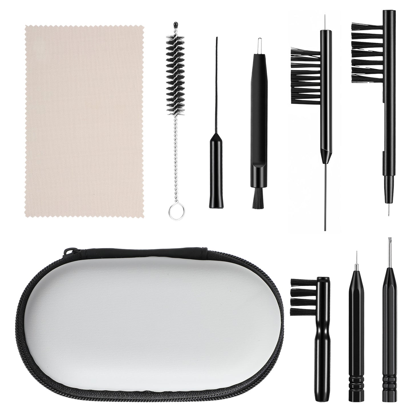 10 Pcs Hearing Aid Cleaning Kit Includes Hearing Aid Ceaning Brush Headphones Cleaner Brush Kits with Case