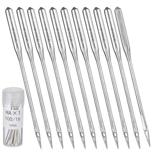 60 PCS 100/16 Embroidery Needles - Sewing Machine Needles Compatible with Brother Sewing Machine, Silver Steel, 1.52in Length