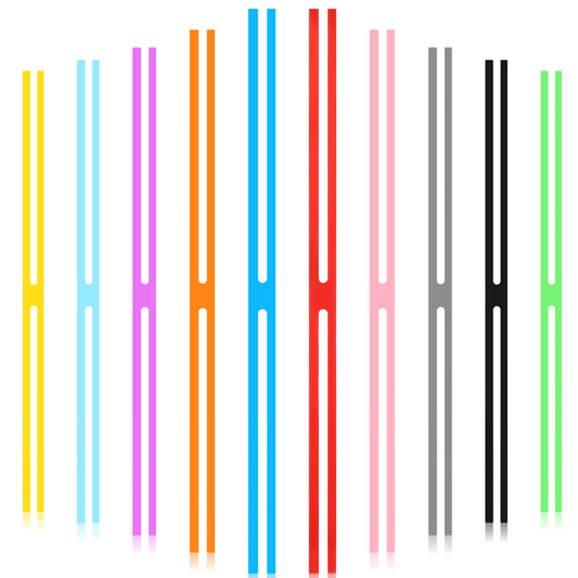 Lusofie 10pcs H-Band Silicone Bands, 9 Inch Silicone Rubber Bands, Elastic Book Band, Color Rubber Bands for Books, Art, Cooking, Wrapping, Exercise, Board Game Rubber Bands (Assorted Colors)