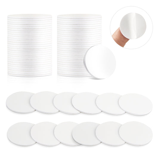 NFC Tag NFC Stickers White NTAG215 Tag Rewritable Round Coin NFC Cards with Adhesive Back Compatible with Tagmo NFC Enabled Mobile Phones(60Pcs)