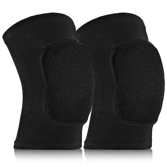 Elbow Pads with Thicken Sponge Pad, 1 Pair Breathable Volleyball Elbow Pads, Elbow Wraps Arm Brace Elbow Protector Strap Support Fitness Arm Protector for Kids Men Women Elderly(Black)