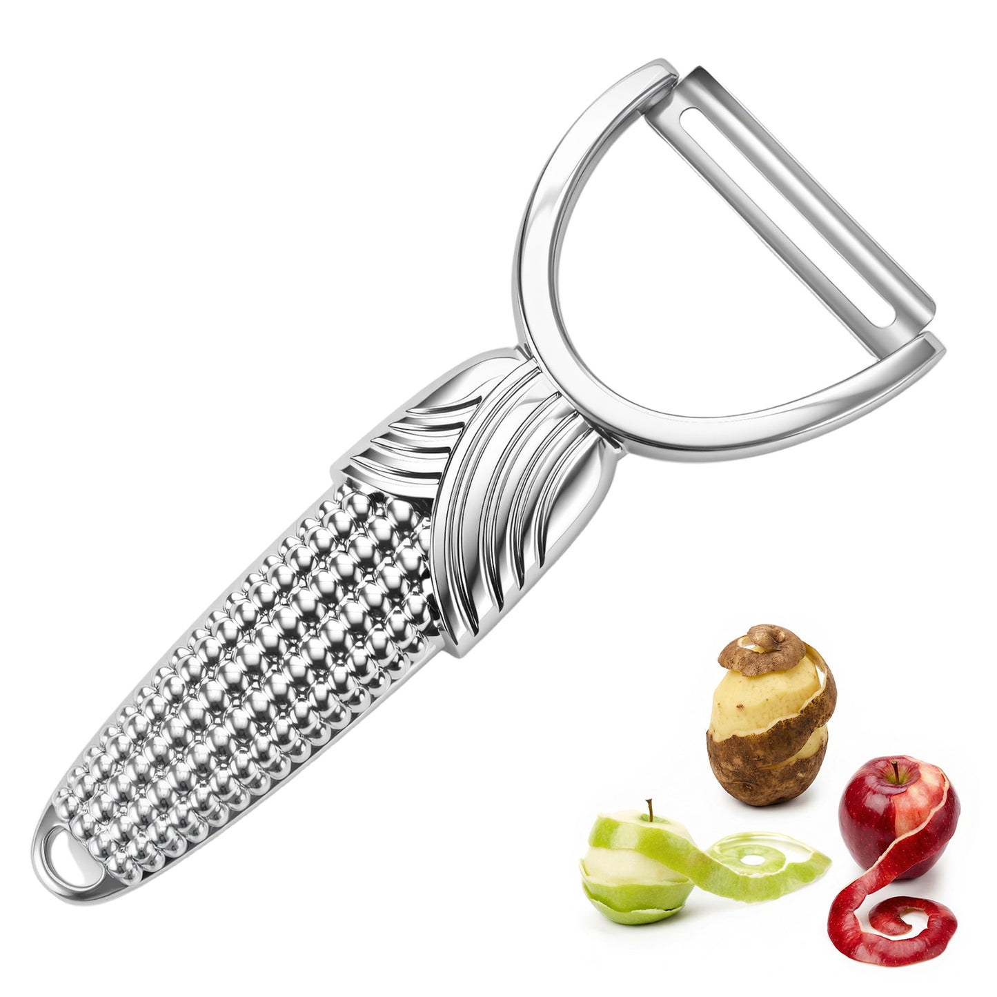 Vegetable Peeler - Stainless Steel Swivel Blade Fruit Peeler - Ergonomic Non-Slip Handle Veggie Peelers for Fruits and Vegetables