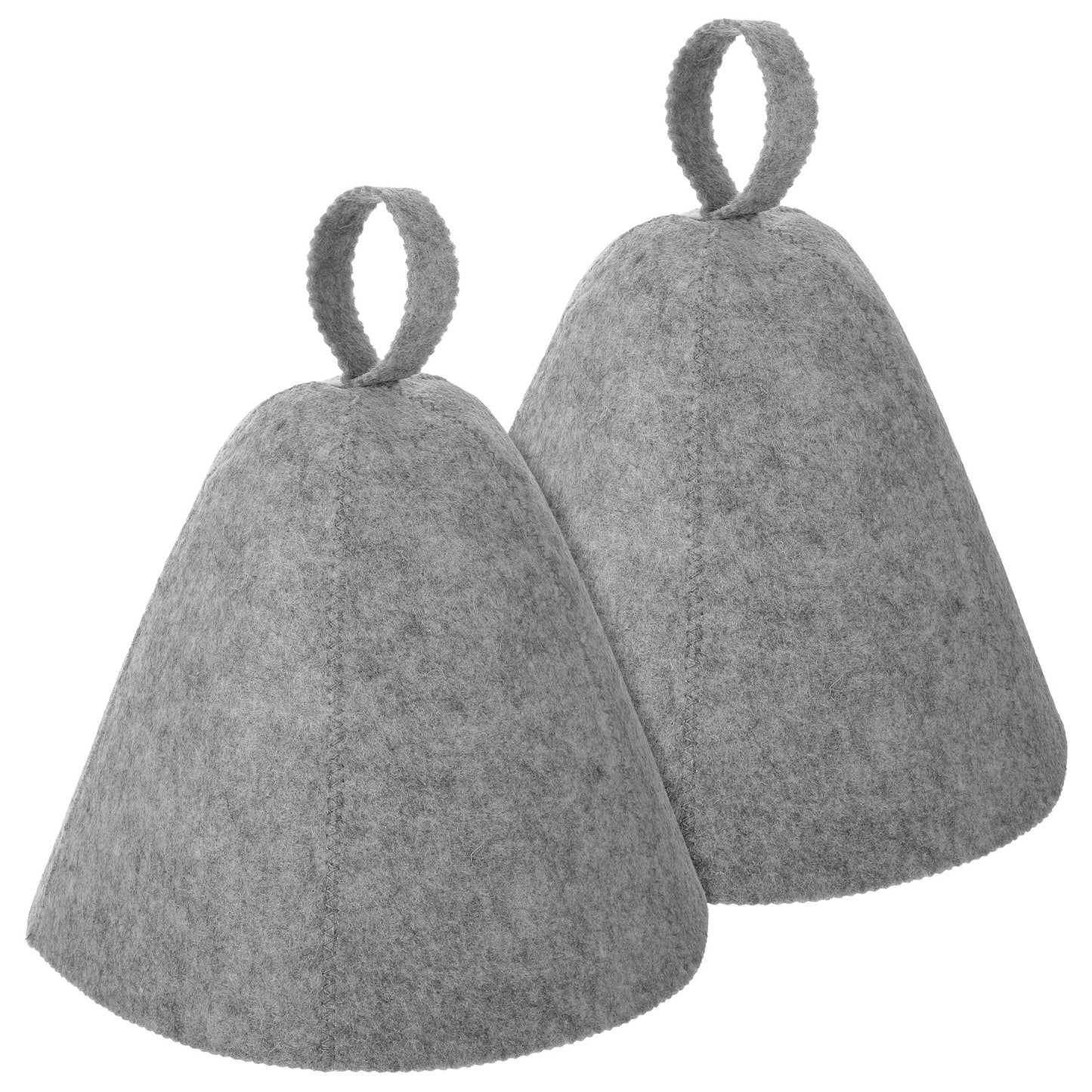 Lusofie 2 Pcs Felt Wool Sauna Hat for Women Men - With Hanging Loop Sauna Cap for Spa - Insulating Headgear for Steam Room Banya Bathhouse