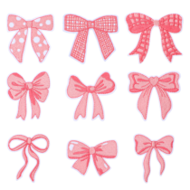 Telooco 9 Pcs Bow Iron On Patches Pink Bow Patches Embroidered Iron on Bows Nine Styles of Bows Patch for Hats, Clothes, Shoes, Jeans, Shirts, Jackets, Backpacks