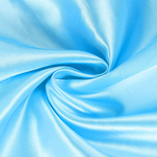 Satin Fabric by The Yard, 60 Inch Wide Pink Satin Fabric Shiny & Silky Lining Fabric Satin Cloth Fabric for Wedding Dress, Clothing Making, DIY Crafts, Table Cover, Sewing(Blue)