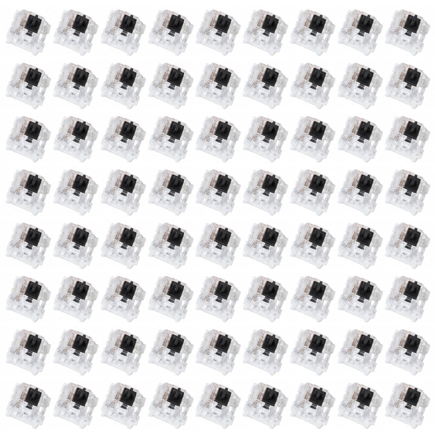 Josojoou 72 Black Mechanical Keyboard Switches 3Pin Key Clicker Replacement